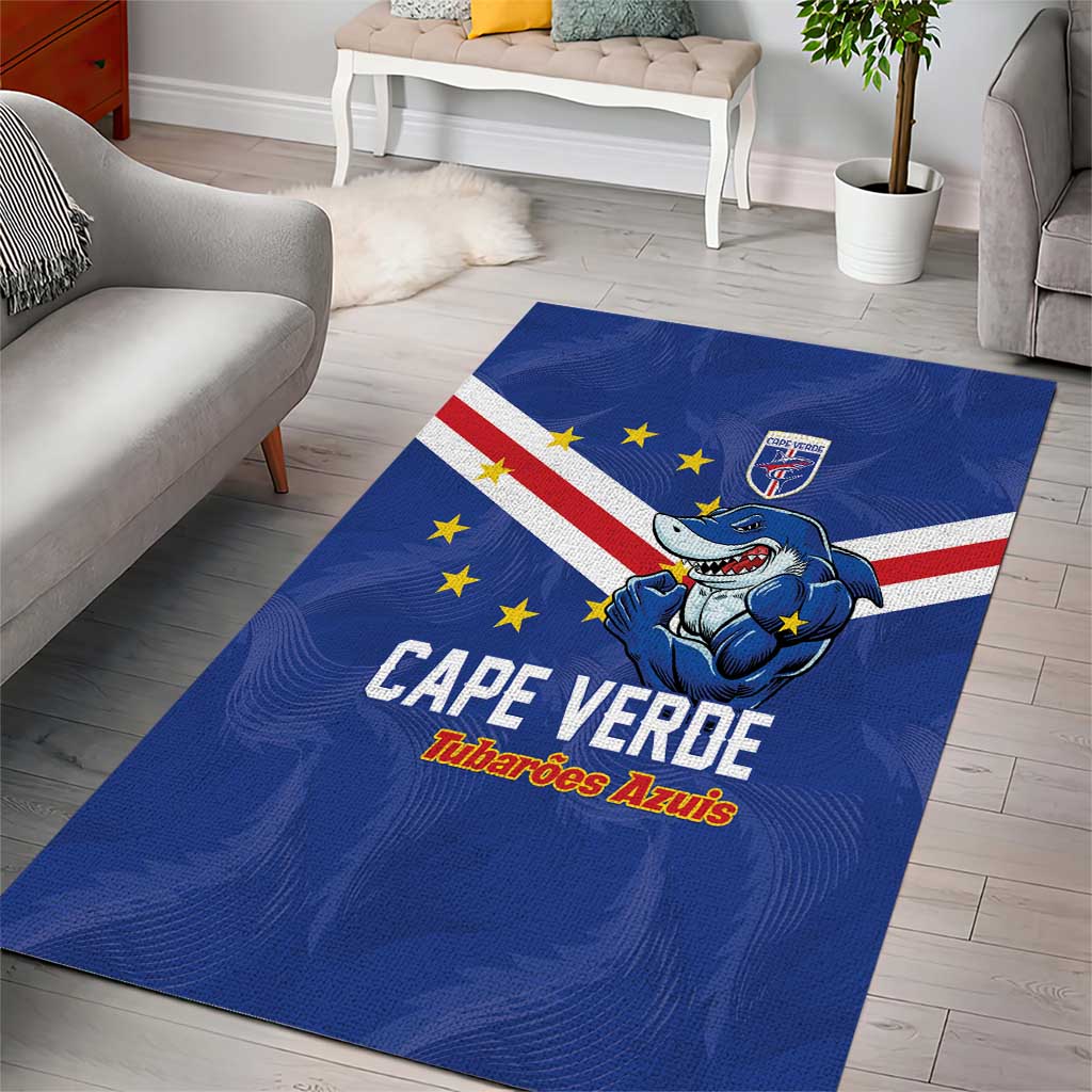 Cape Verde Football Area Rug Tubaroes Azuis Make History - African Pride
