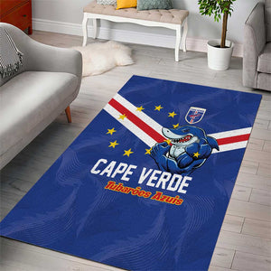 Cape Verde Football Area Rug Tubaroes Azuis Make History - African Pride
