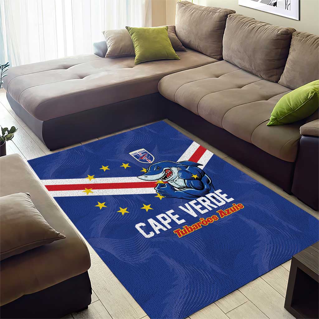 Cape Verde Football Area Rug Tubaroes Azuis Make History - African Pride
