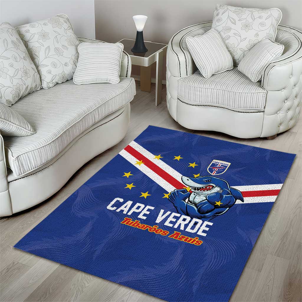 Cape Verde Football Area Rug Tubaroes Azuis Make History - African Pride