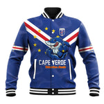 Custom Cape Verde Football Baseball Jacket Tubaroes Azuis Make History - African Pride