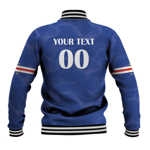 Custom Cape Verde Football Baseball Jacket Tubaroes Azuis Make History - African Pride