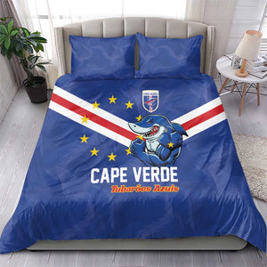 Cape Verde Football Bedding Set Tubaroes Azuis Make History - African Pride