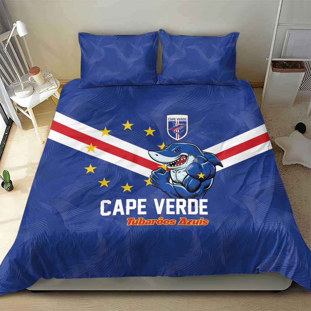 Cape Verde Football Bedding Set Tubaroes Azuis Make History - African Pride