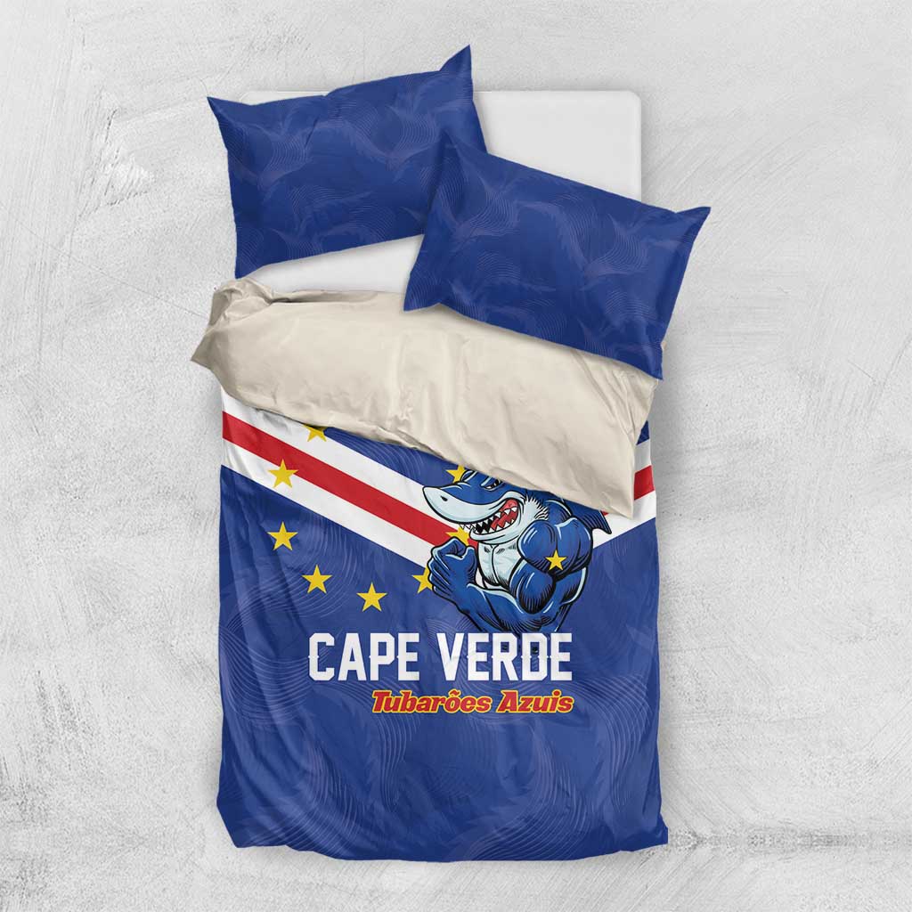 Cape Verde Football Bedding Set Tubaroes Azuis Make History - African Pride