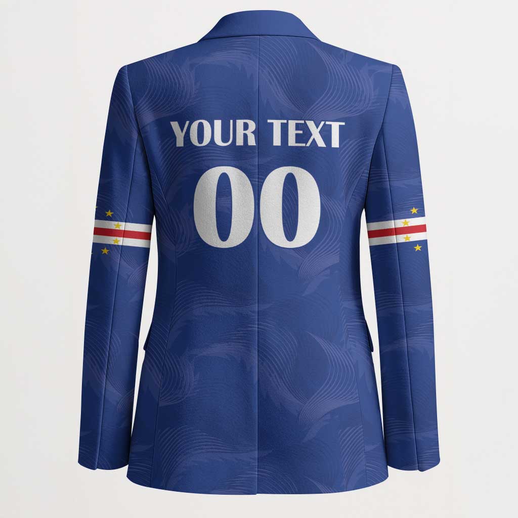 Custom Cape Verde Football Blazer Tubaroes Azuis Make History