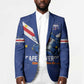 Custom Cape Verde Football Blazer Tubaroes Azuis Make History
