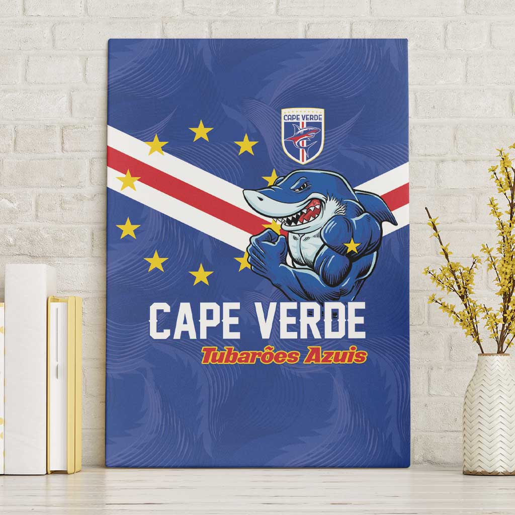 Cape Verde Football Canvas Wall Art Tubaroes Azuis Make History - African Pride
