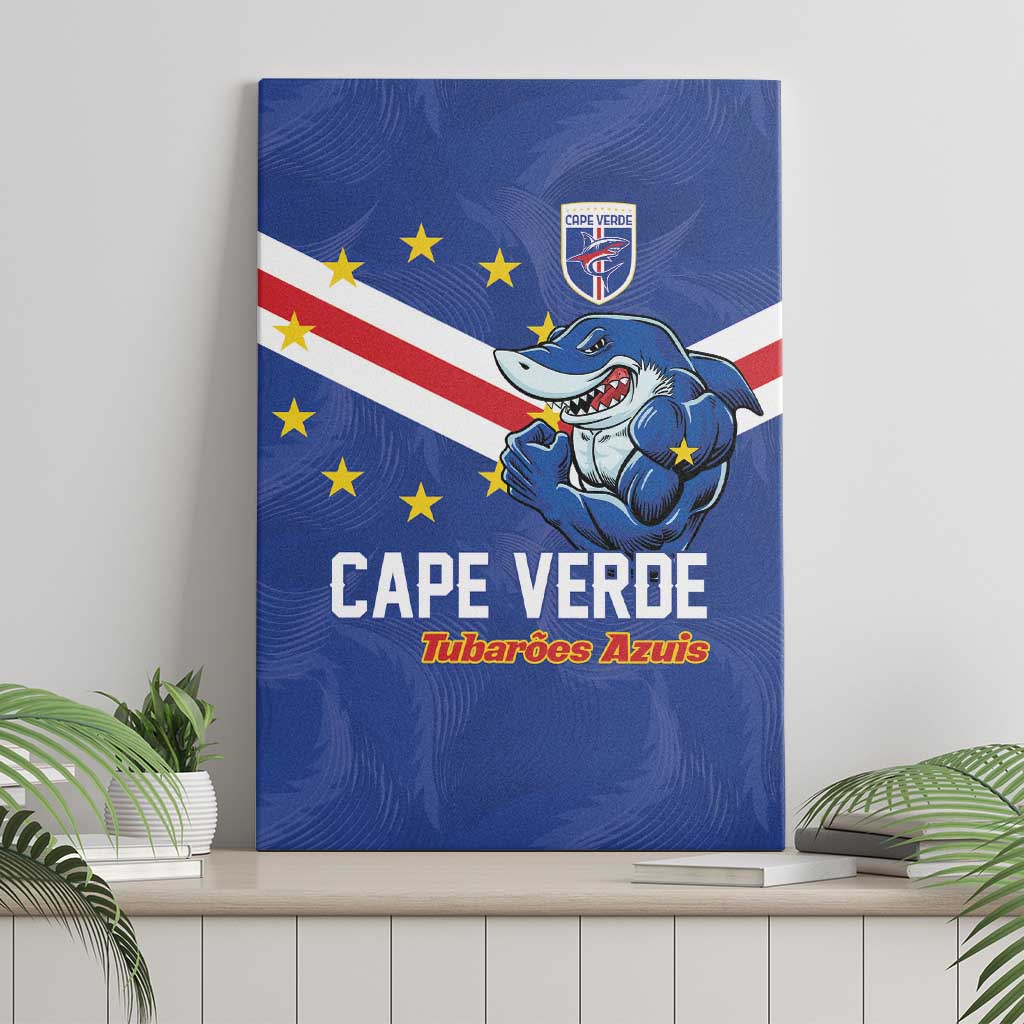 Cape Verde Football Canvas Wall Art Tubaroes Azuis Make History - African Pride