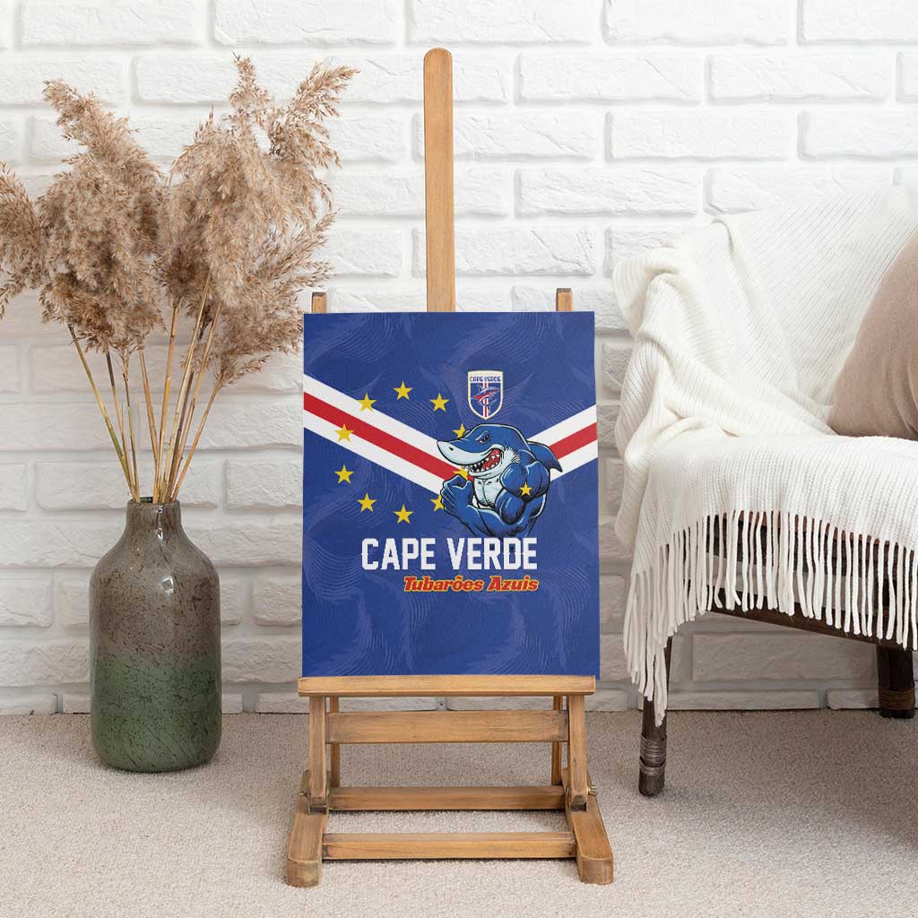Cape Verde Football Canvas Wall Art Tubaroes Azuis Make History - African Pride
