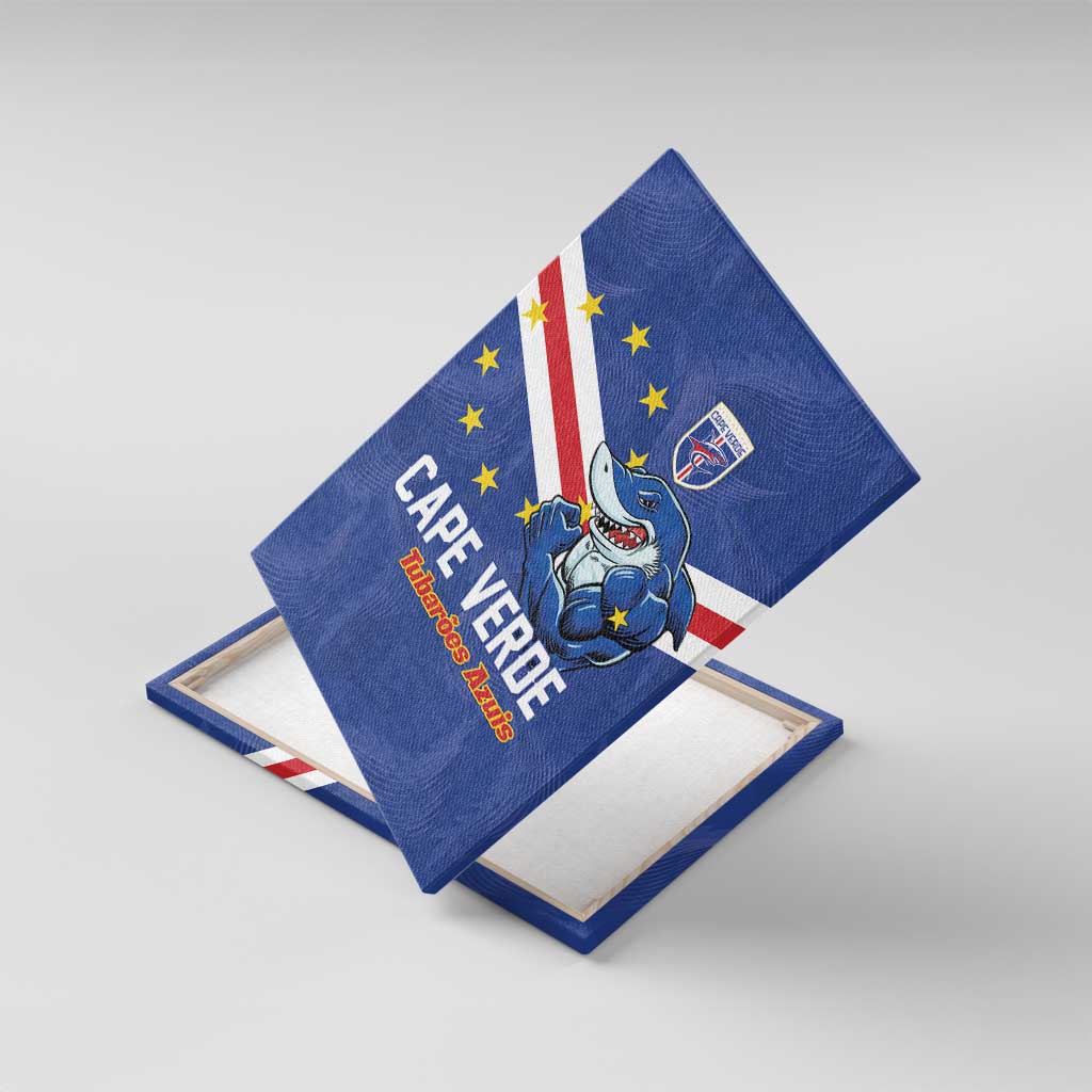 Cape Verde Football Canvas Wall Art Tubaroes Azuis Make History - African Pride