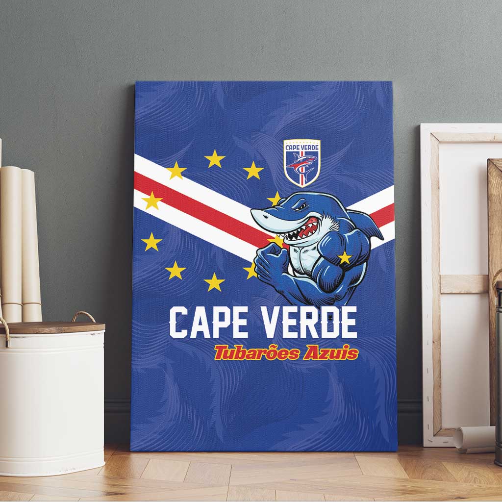 Cape Verde Football Canvas Wall Art Tubaroes Azuis Make History - African Pride