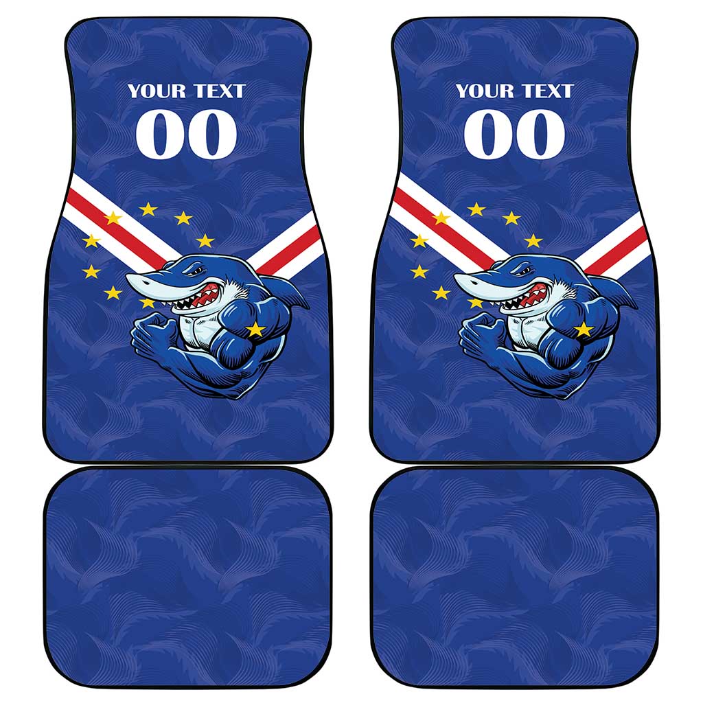 Custom Cape Verde Football Car Mats Tubaroes Azuis Make History - African Pride