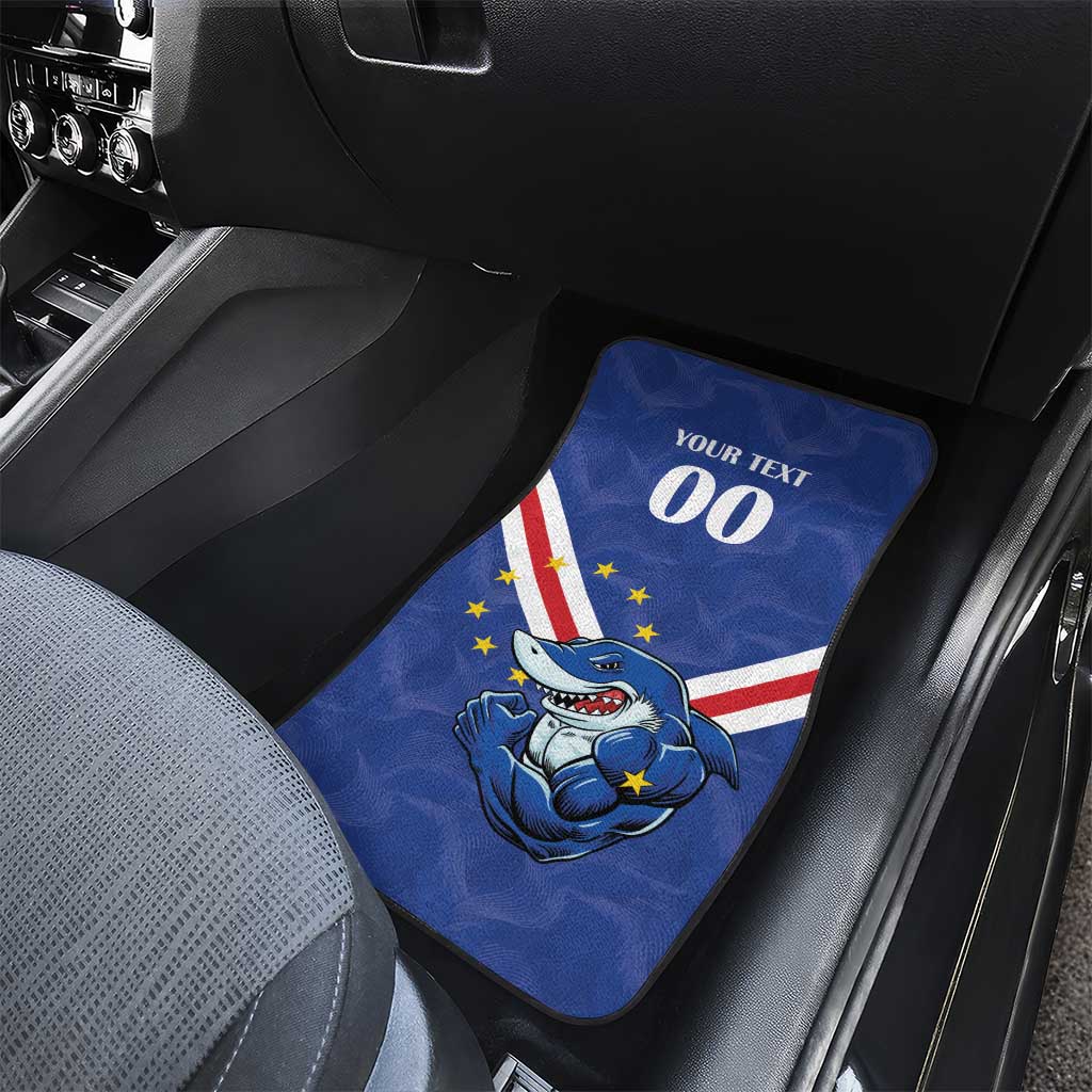 Custom Cape Verde Football Car Mats Tubaroes Azuis Make History - African Pride