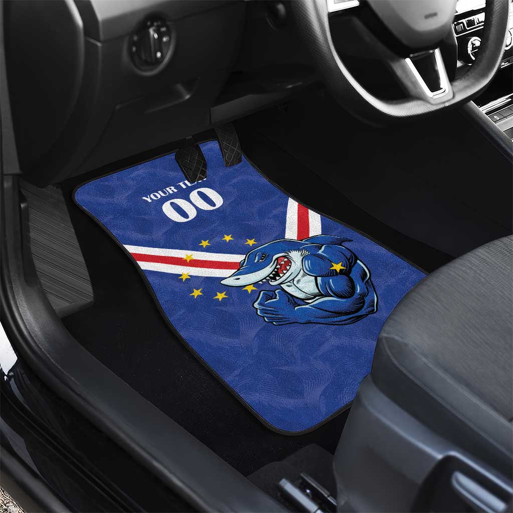 Custom Cape Verde Football Car Mats Tubaroes Azuis Make History - African Pride