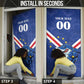 Custom Cape Verde Football Door Cover Tubaroes Azuis Make History