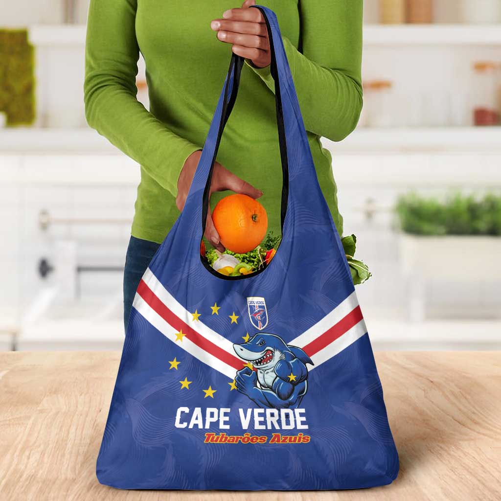 Cape Verde Football Grocery Bag Tubaroes Azuis Make History - African Pride
