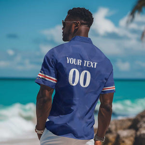 Custom Cape Verde Football Hawaiian Shirt Tubaroes Azuis Make History - African Pride