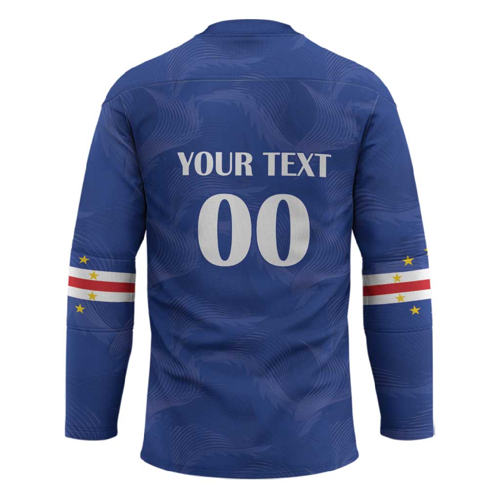 Custom Cape Verde Football Hockey Jersey Tubaroes Azuis Make History