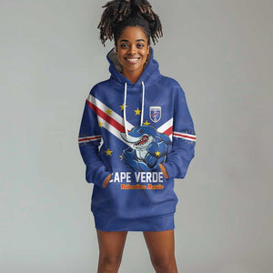 Custom Cape Verde Football Hoodie Dress Tubaroes Azuis Make History - African Pride