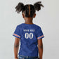 Custom Cape Verde Football Kid T shirt Tubaroes Azuis Make History - African Pride