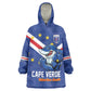 Custom Cape Verde Football Kid Wearable Blanket Hoodie Tubaroes Azuis Make History - African Pride