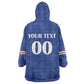 Custom Cape Verde Football Kid Wearable Blanket Hoodie Tubaroes Azuis Make History - African Pride