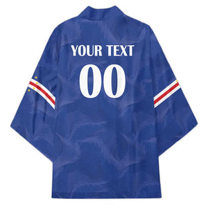 Custom Cape Verde Football Kimono Tubaroes Azuis Make History