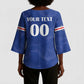 Custom Cape Verde Football Kimono Sleeve Blouse Tubaroes Azuis Make History