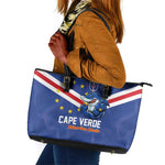 Cape Verde Football Leather Tote Bag Tubaroes Azuis Make History - African Pride