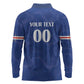 Custom Cape Verde Football Long Sleeve Polo Shirt Tubaroes Azuis Make History - African Pride