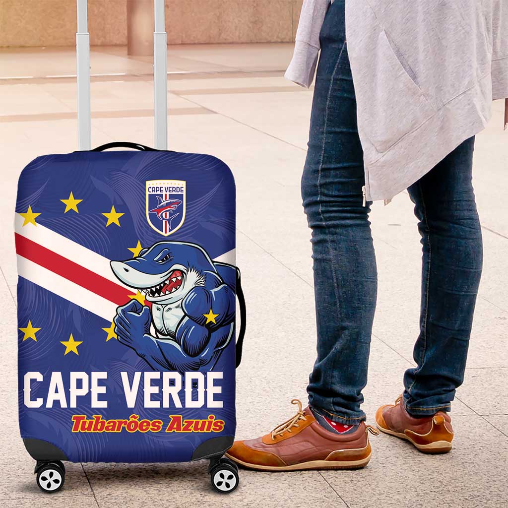 Cape Verde Football Luggage Cover Tubaroes Azuis Make History - African Pride