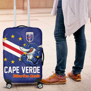 Cape Verde Football Luggage Cover Tubaroes Azuis Make History - African Pride
