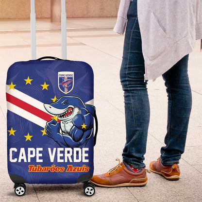 Cape Verde Football Luggage Cover Tubaroes Azuis Make History - African Pride