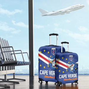 Cape Verde Football Luggage Cover Tubaroes Azuis Make History - African Pride