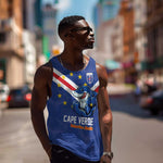 Custom Cape Verde Football Men Tank Top Tubaroes Azuis Make History - African Pride