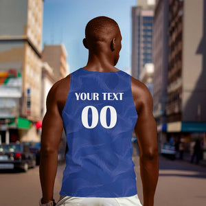 Custom Cape Verde Football Men Tank Top Tubaroes Azuis Make History - African Pride