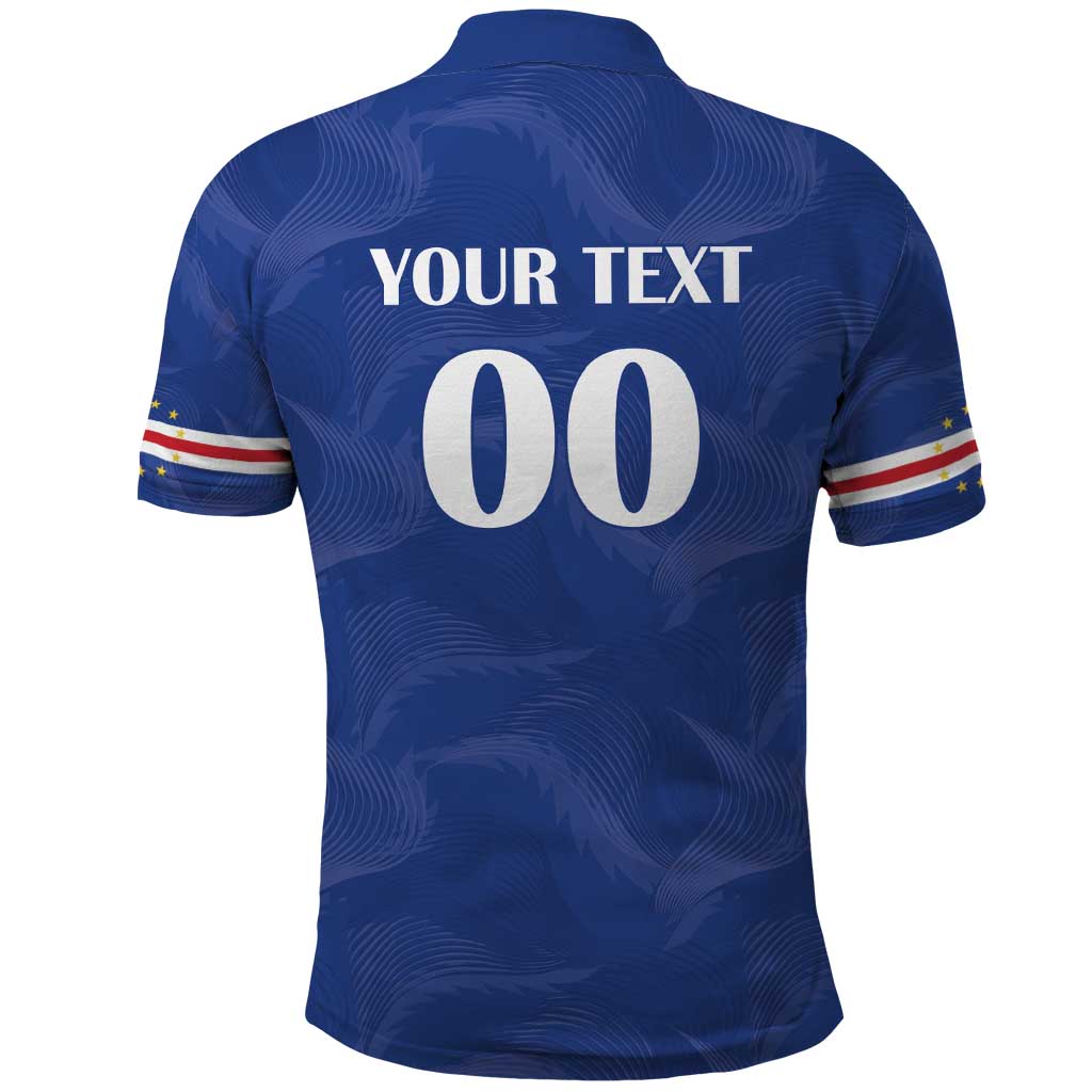 Custom Cape Verde Football Polo Shirt Tubaroes Azuis Make History - African Pride