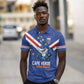 Custom Cape Verde Football Polo Shirt Tubaroes Azuis Make History - African Pride