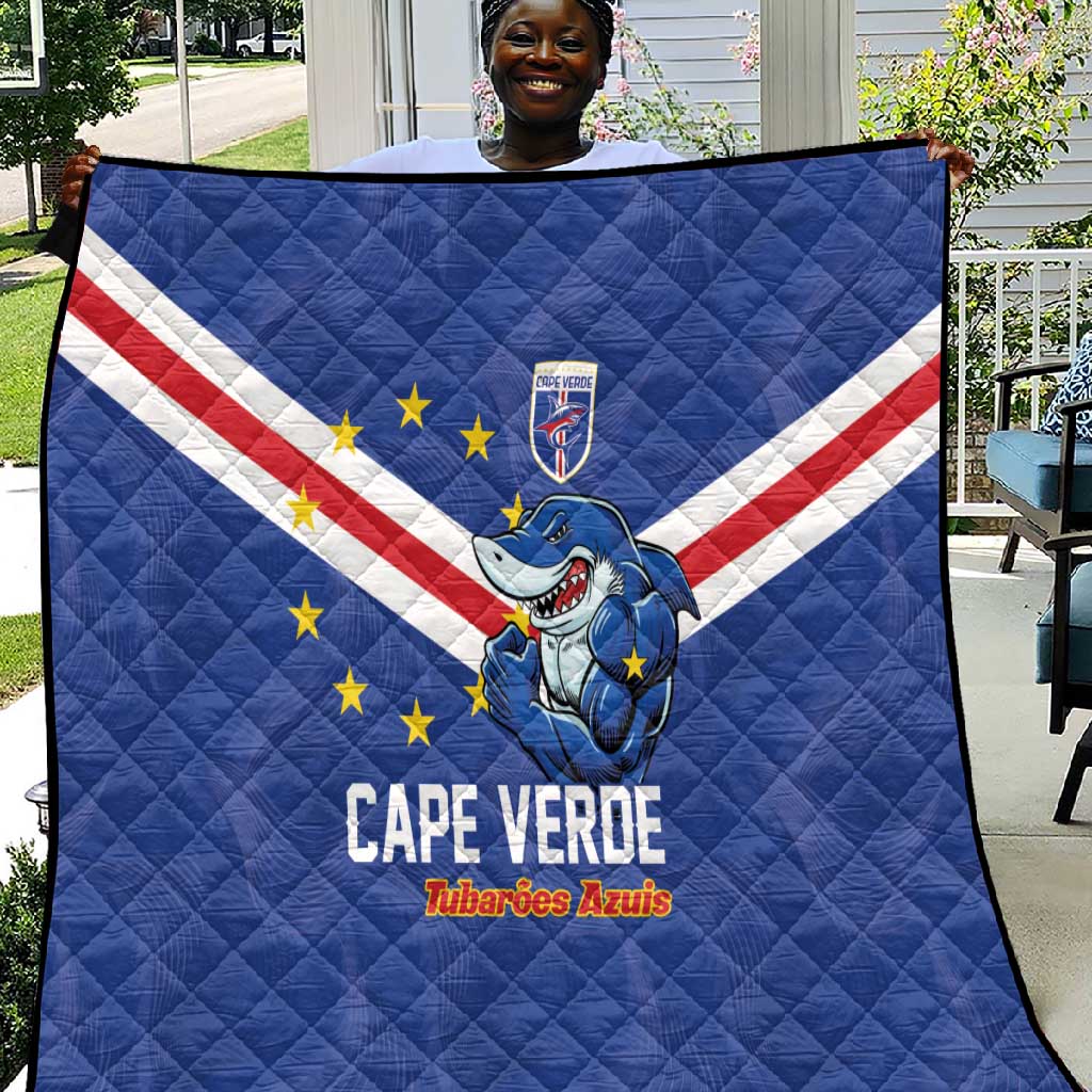 Cape Verde Football Quilt Tubaroes Azuis Make History - African Pride