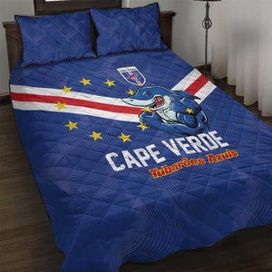 Cape Verde Football Quilt Bed Set Tubaroes Azuis Make History - African Pride