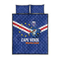 Cape Verde Football Quilt Bed Set Tubaroes Azuis Make History - African Pride
