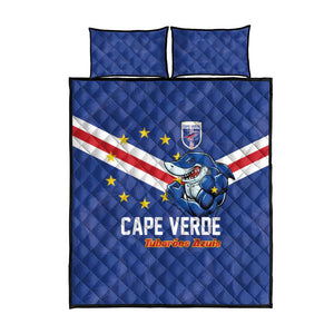Cape Verde Football Quilt Bed Set Tubaroes Azuis Make History - African Pride
