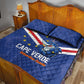 Cape Verde Football Quilt Bed Set Tubaroes Azuis Make History - African Pride