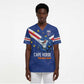 Custom Cape Verde Football Scrub Top Tubaroes Azuis Make History - African Pride