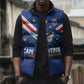 Custom Cape Verde Football Sleeveless Puffer Jacket Tubaroes Azuis Make History