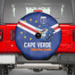 Cape Verde Football Spare Tire Cover Tubaroes Azuis Make History - African Pride
