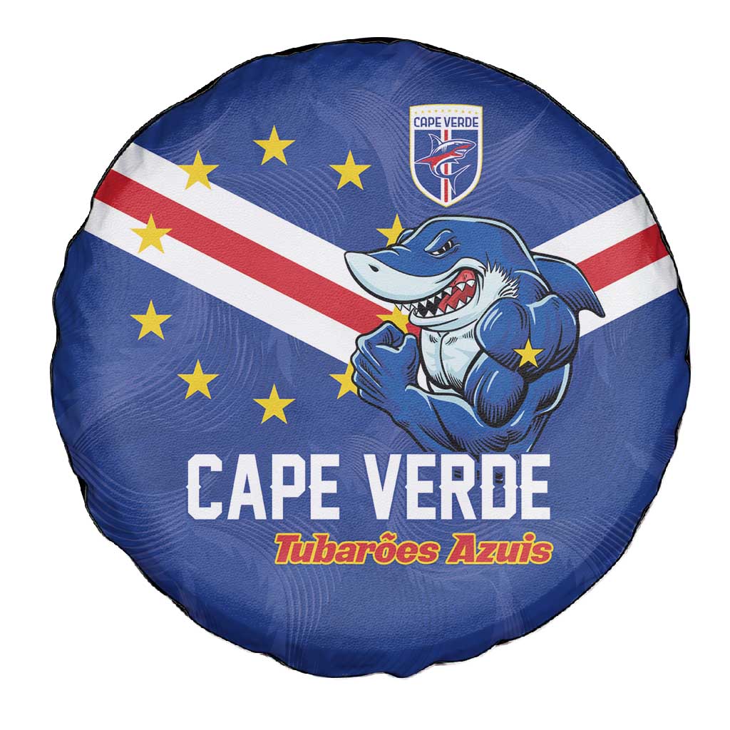 Cape Verde Football Spare Tire Cover Tubaroes Azuis Make History - African Pride