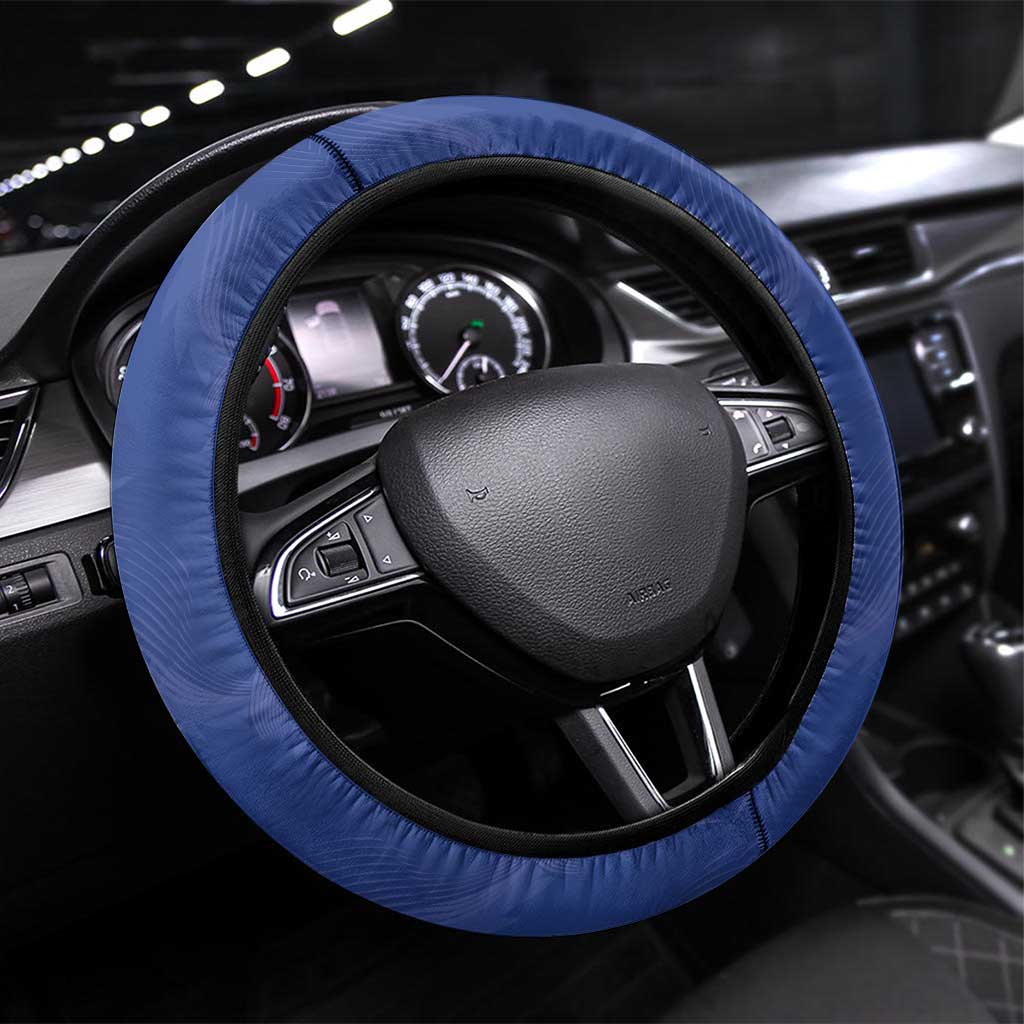 Cape Verde Football Steering Wheel Cover Tubaroes Azuis Make History - African Pride