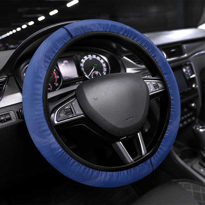 Cape Verde Football Steering Wheel Cover Tubaroes Azuis Make History - African Pride